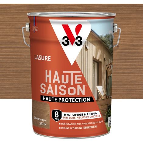 V33 Lasure V33 Haute saison 8 ans chêne moyen satiné 5 l