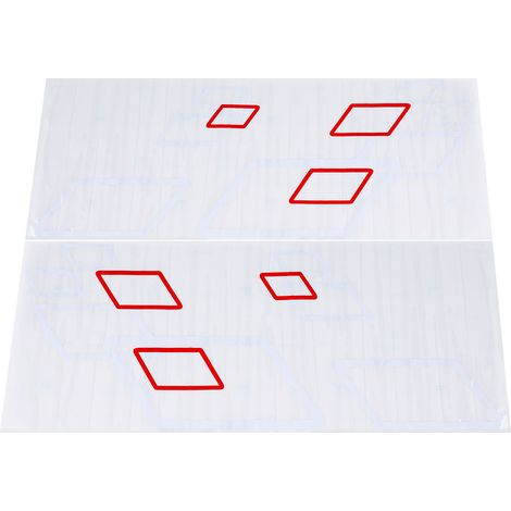 Autocollants latéraux de carrosserie 100 x 38 cm en PVC, pour voiture, camion ou voiture de course, style sportif, blanc et rouge. Décoration à faire soi-même. (1/5)