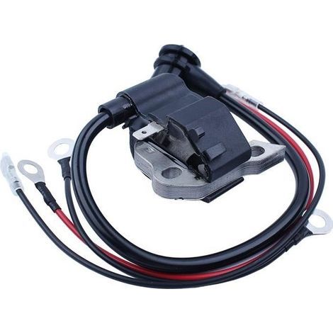 Lot de 2 bobines d'allumage compatibles avec tronçonneuses Stihl 020, 021, 023, 025, 020T, MS210, MS230 et MS250, allumage fiable pour coupe précise, pièce de rechange durable. (1/4)