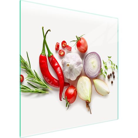 PIASTRA PROTETTIVA IN VETRO PER FORNELLO 50x52 VERDURE (1/5)