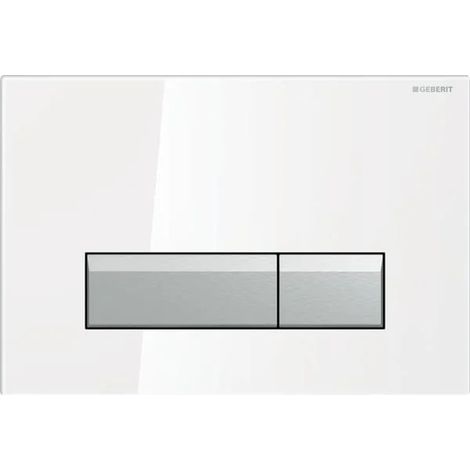 Geberit Sigma40 placa de accionamiento, angular, doble descarga: placa: blanco, 242601SI1