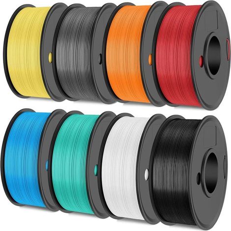 Lot De 8 Bobines D\'Imprimante 3D Multicolore,Filament Pla+ 1,75 Mm,Filament Pla Plus 2 Kg,8 Bobines De 250 G,8 Couleurs[C84] (1/4)