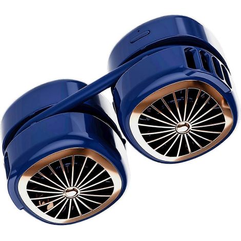 Mini ventilateur de cou rechargeable USB-C, charge rapide, 1800 mAh, silencieux, à suspendre autour du cou