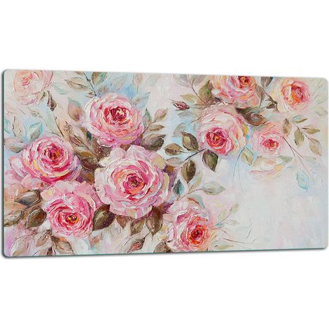 Tagliere della lastra di vetro 52x30 rose (1/5)