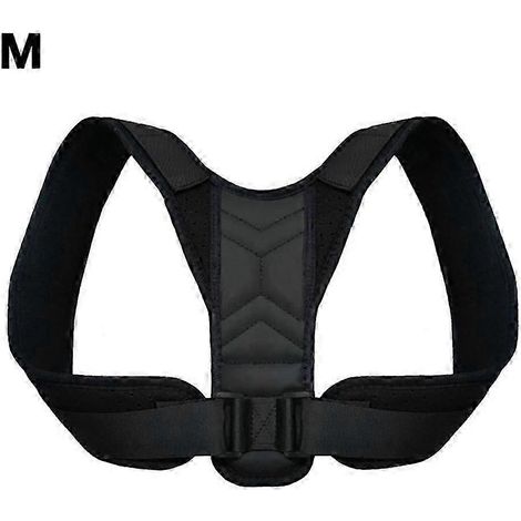 Correcteur de posture ajustable (Noir M) pour adultes et adolescents - Soutien lombaire respirant
