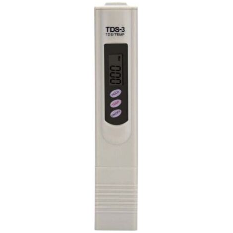 TDS-Tester, multifunktionales Digitalmessgerät, professioneller Wasserqualitätstester, Reinheitstester, Durchflussmesser (0–9990 ppm) mit LCD-Display für Leitungswasser und Aquarien
