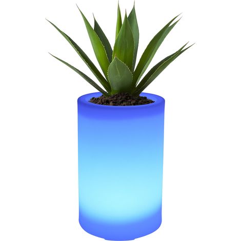 Smartwares LED Solarleuchte Blumentopf OSL60085 weiß 30 cm RGBW (1/3)