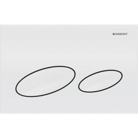 Plaque de commande WC Geberit Kappa 20 blanc – Pour réservoir Geberit Match1 UP200 – Système à 2 chasses – Installation facile (1/5)