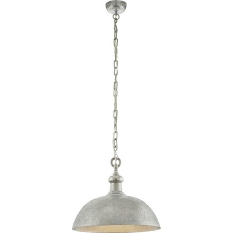 Lampe pendante classique Easington nickel - 49181 (1/3)