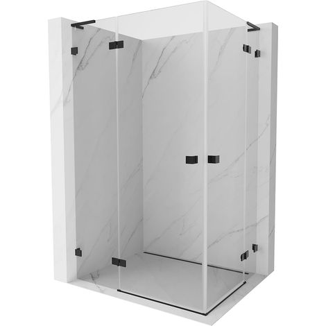 Mexen Lunar L Duo Duschtür 100 x 80 cm, transparent, schwarz - 834L-100L-080P-70-00 (1/5)