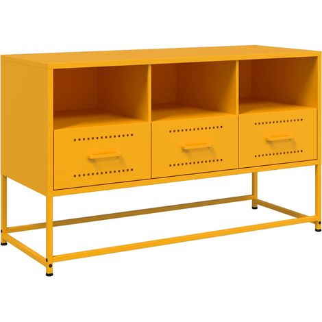 Maison Exclusive - TV-Schrank Senfgelb 100,5x39x60,5 cm Stahl