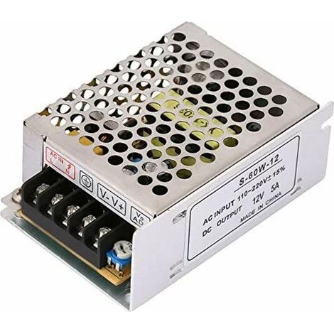 5A 60W Alimentation à Découpage en Bande Transformateur Commutation Alimentation pour CCTV,Radio,Projet Informatique 110V - 220V AC à 12V DC (1/5)