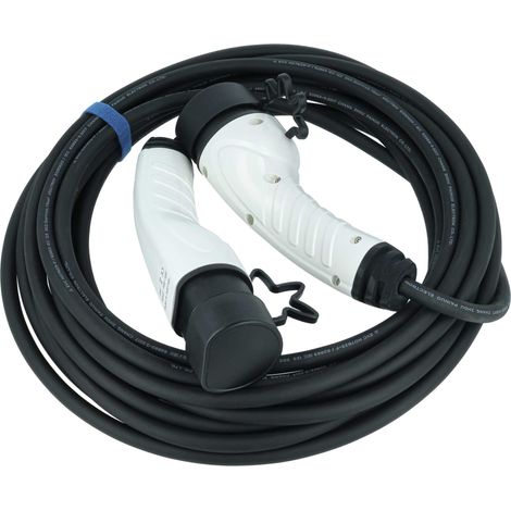 vhbw Cable carga tipo 2 a tipo 2 compatible con Alfa Romeo Tonale coche eléctrico - Cable conexión, 1 fase, 16 A, 3,5 kW, 10 m