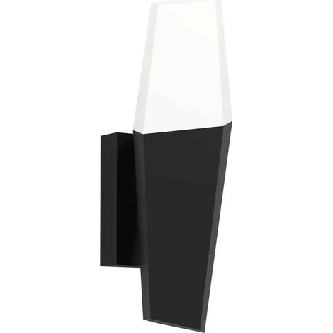 Applique Esterno Moderna Farindola Acciaio Nero Policarbonato Bianco E27 (1/4)