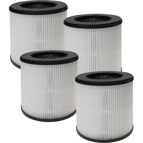 vhbw 4x Luftilter kompatibel mit Nobebird B-D02M Luftreiniger - Kombifilter Vorfilter + HEPA + Aktivkohle