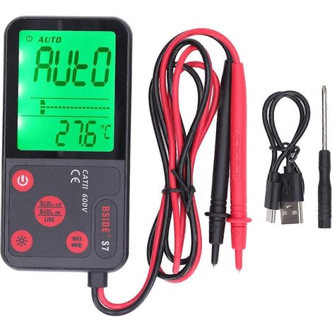 3,5-Zoll-Digitalmultimeter mit 6000 Zählern, Multifunktions-Voltmeter mit automatischer Erkennung und Spannungsmessung