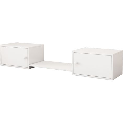 Zapatero blanco con doble puerta, banco para entrada 189 x 40 x 34,5 cm (1/5)