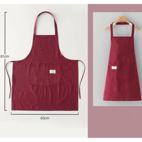 Kitchen Aprons, 2Pcs Adjustable Waterproof Aprons with 2 Pockets for Women Men Chef for Cooking, Gardening, (Coffee Color + Green) (1/5)