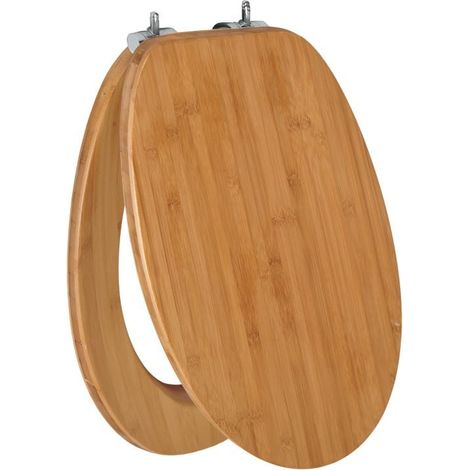 Primaster Toilettendeckel Bambus WC Sitz mit Absenkautomatik Toilettensitz (1/3)