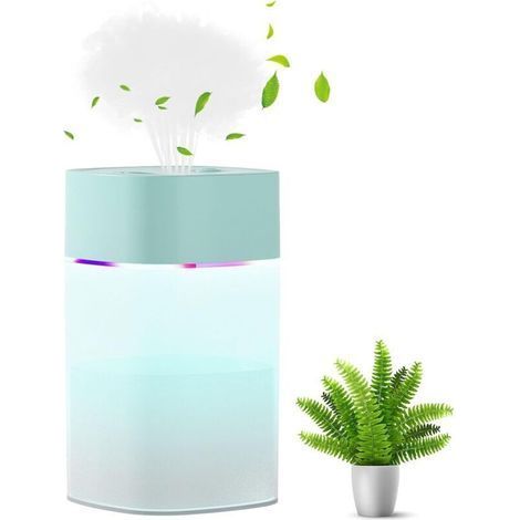 CSPARKV Humidificateur, Humidificateur d'air, 400 ml, super silencieux, Arrêt Automatique et Veilleuse Colorée, Mini USB Humidificateur Portable pour Auto Maison Bureau Chambre (1/4)