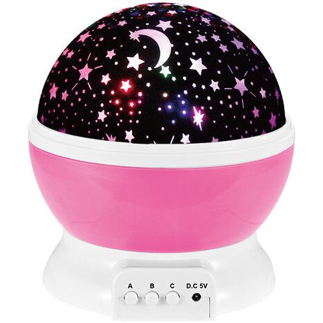 Veilleuse Enfant Etoile Projection Rotation à 360° Lampe Projecteur Lumière Plafond, Led Veilleuse Bébé 8 Modes de couleur, Cadeau pour Bébé, Veilleuse Etoile Projection, Noël, Anniversaire