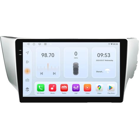 Reproductor multimedia para coche, pantalla táctil, compatible con smartphones, compatible con Lexus RX300 RX330 RX350 RX400H 2003-2009, QS8 (8 núcleos 8G 128G) (1/2)