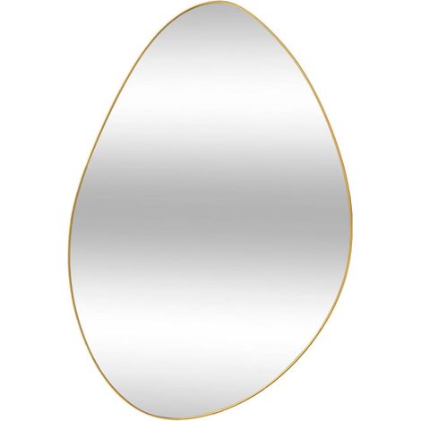 Atmosphera – Miroir mural organique 60cm doré – MDF et verre – Forme organique élégante – Design moderne pour décoration intérieure (1/4)