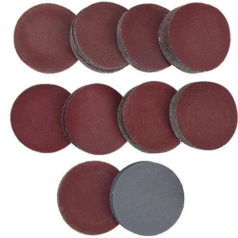 100 disques de ponçage ronds, pour un décapage propre du bois, du métal, de la peinture, de la rouille et de l'oxydation, grain 400, 75 mm