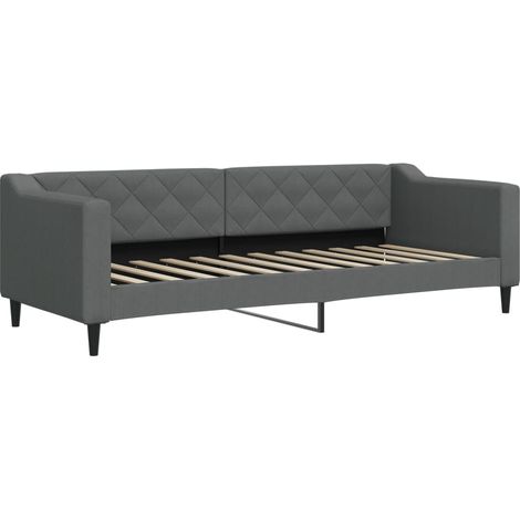 vidaXL Letto da Giorno Grigio Scuro 80x200 cm in Tessuto