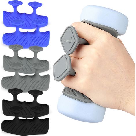 3 paires de poignées d'haltérophilie, gants de fitness, poignées de gym, hommes et femmes, protections de poignées en silicone pour entraînement et