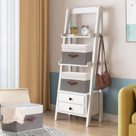 Bac Rangement Pliable - Panier Cube Tissu Avec Couvercle - Pour Maison Placard - 33x23x20 Cm - Lot De 1 (1/4)