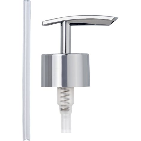 WENKO Seifenspender Ersatzpumpkopf, Flach, Kunststoff (ABS), 5,3x17x3,4cm, Chrom