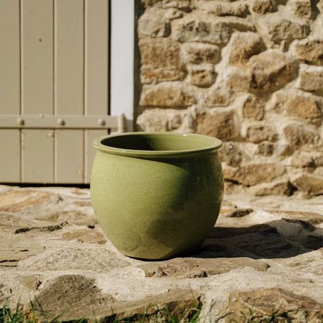 Maceta NEWTON 21x23cm verde oliva (1/3)