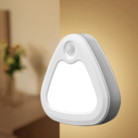 Intelligentes Sensor-Nachtlicht, kabellos batteriebetrieben, Innenbeleuchtung, Treppen, Küchen, Garagen, Flure, einfach zu installieren, tragbar, 2er-Pack. (1/5)