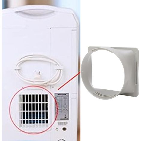 Adaptateur de raccordement carré à rond pour tuyau d'évacuation de climatiseur portable 6 pouces