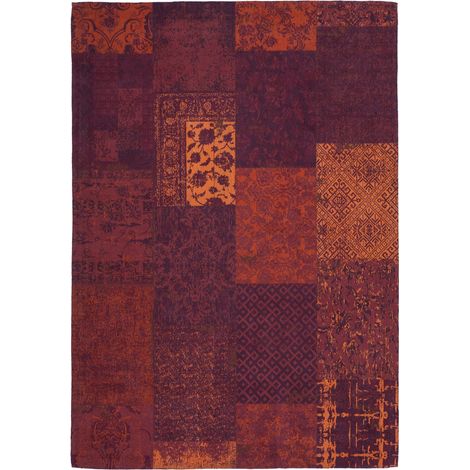 Tappeto Jacquard Retro in Cotone Rosso 80x150 cm (1/4)