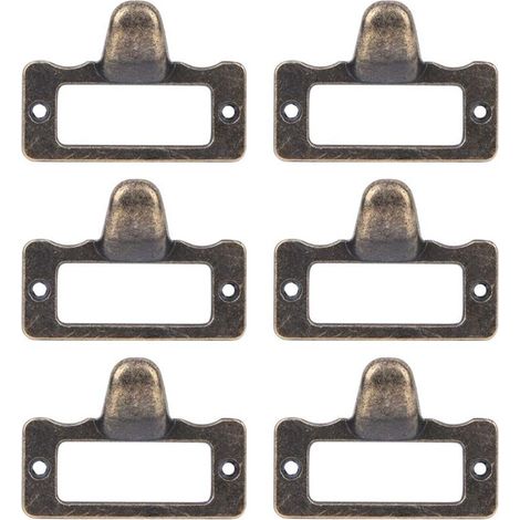Porte-étiquette en bronze Porte-cartes de visite en métal pour tiroirs et armoires Porte-cartes de visite (1/5)