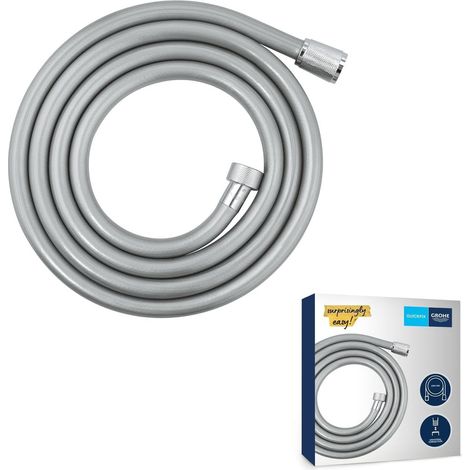1 - Flexible De Douche - Tuyau De Douche - Anti-Pliures 200 Cm - Raccord Fileté Universel 1/2&34 - Finition Brillante Chromée - Pour Salle De Bains (1/5)