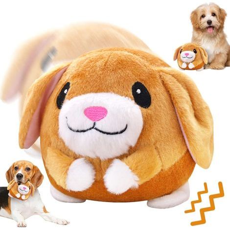Active Moving Pet Plush Toy, Jouet Chien Interactif Jouets pour Chien Jouet Actif en Peluche pour Animaux de Compagnie Jouet de Balle Rebondissante pour Chiens Balle en Peluche pour Chat et Chien (1/5)