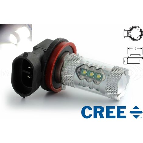 Ampoule 16 LED CREE 80W - H11 - Haut de Gamme 12V Antibrouillard LED - Blanc (1/5)