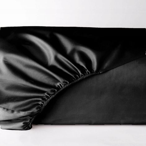 Lenzuolo in raso nero con elastico 140x200 MARO HOME (1/5)