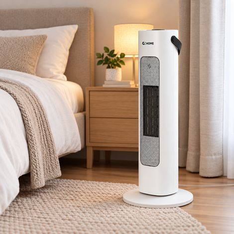 Greenice – Chauffage soufflant vertical 200/800/1600W – Thermostat réglable – Triple sécurité – Design compact pour espaces confinés (1/4)
