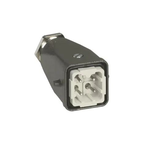 Connecteur multipôles capot mâle sortie verticale métal Hypra 400V 10A 4P+T (053141)