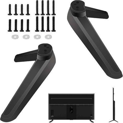 Support TV universel 55 pouces - accessoires avec vis - base TV universelle - support TV mobile - 1 paire (1/5)