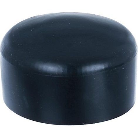 Alberts, noir 60 mm GAH 654627 Capuchon ronds en metal Plastique, poteau Lot de 10