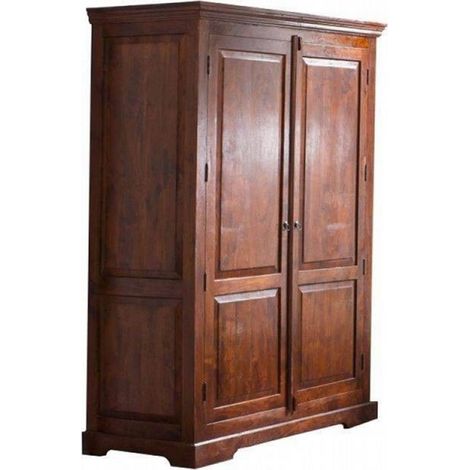 armadio in legno di Acacia 140x65x200 nougat laccato OXFORD 437