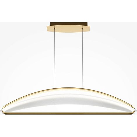 Suspension design LED blanc & or - forme soucoupe AVA (1/4)