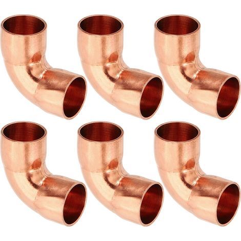 12pcs Raccord Coudé en Cuivre pour Tuyaux Gaz, 14mm Tuyau d'Arrosage Durite Essence, Raccords Tuyauterie à Pression HVAC Climatisati (1/5)