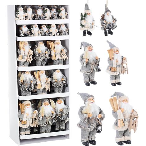 PENDENTE BABBO NATALE CM.18 GRIGIO