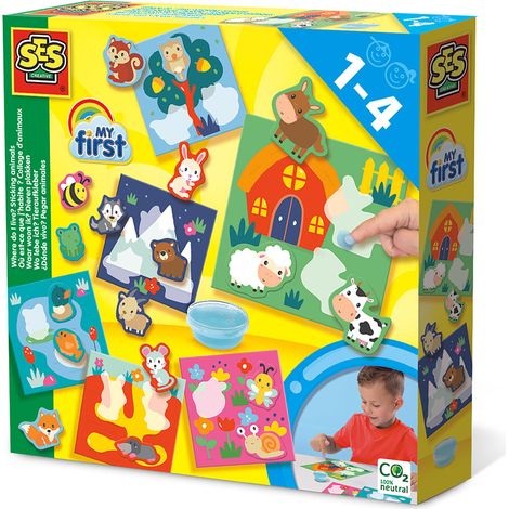 SES Creative - My First - Sticking Animals - (S14401)